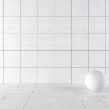 CORE White Concrete Wall Tiles: Multi-textured, High Definition, 3D Render 3D model image 1 