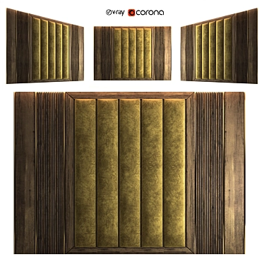 Premium Headboard: 3DMax 2015 3D model image 1 