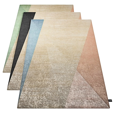 Handcrafted cc-tapis Dipped Angle Rug 3D model image 1 