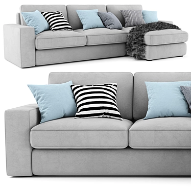 Elegant Kivik Chaise Longue Sofa 3D model image 1 