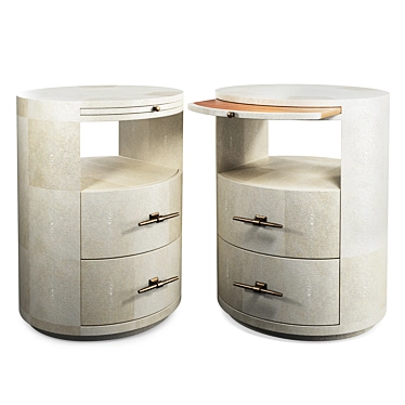 Luxurious Shagreen Berwick Nightstand 3D model image 1 