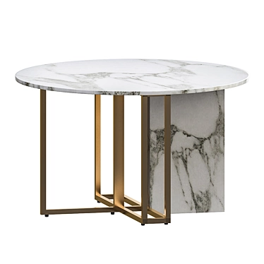 Elegant Marble Corner Table 3D model image 1 