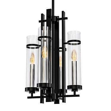 Elegant Ethan Chandelier: Illuminate in Style 3D model image 1 