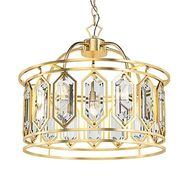 Elegant Crystal Pendant Lighting 3D model image 1 