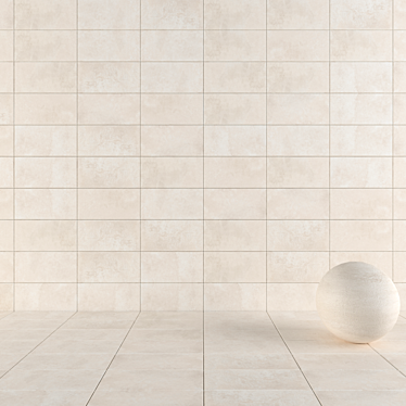 Concrete Wall Tiles: Suite Bianco Set 3D model image 1 