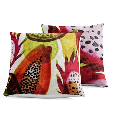 Modern Colorful Dikeledi Pillow 3D model image 1 