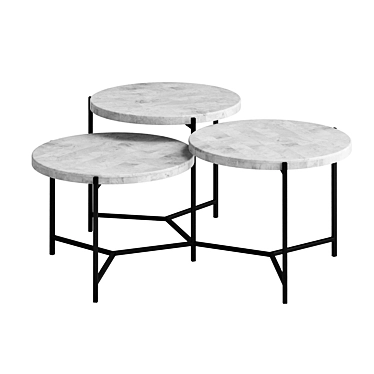 Contarini Multi-Level Designer Coffee Table 3D model image 1 