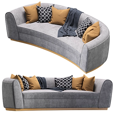 Laredo Compact Sofa: Stylish and Versatile 3D model image 1 