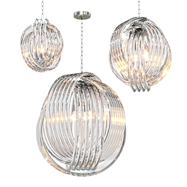 Elegant Marco Polo Ceiling Lamps - L, M, S 3D model image 1 