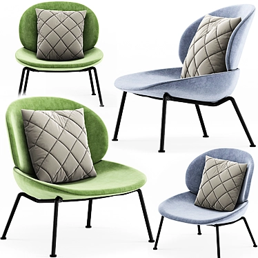 Tellin Lounge Chair: Modern Comfort and Style 3D model image 1 