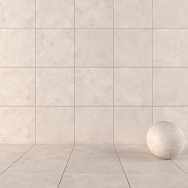 Ares White Concrete Wall Tiles: Versatile, Modern, and High-Quality 3D model image 1 