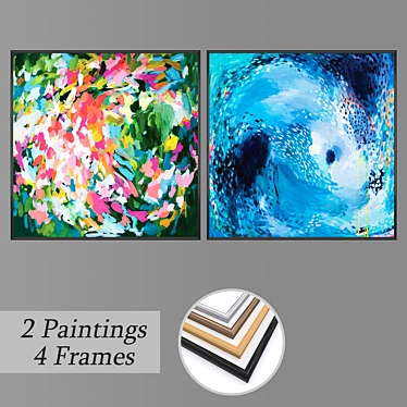 Versatile Set of Wall Paintings 3D model image 1 