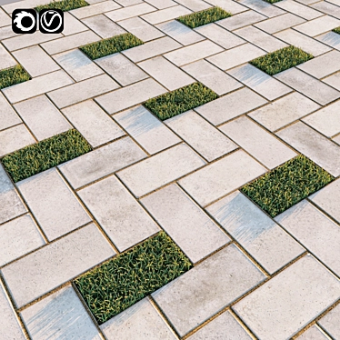 Elegant Decorative Floor Tiles 3D model image 1 