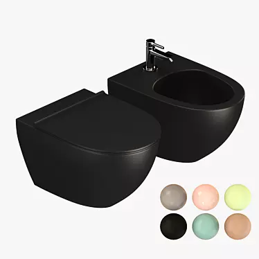 Catalano Ceramic Toilet with Mixer 3D model image 1 