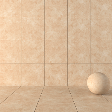 Galaxy Beige Concrete Wall Tiles 3D model image 1 