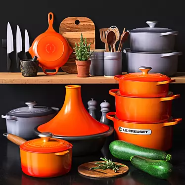 le creuset set. Decorative set for the kitchen.