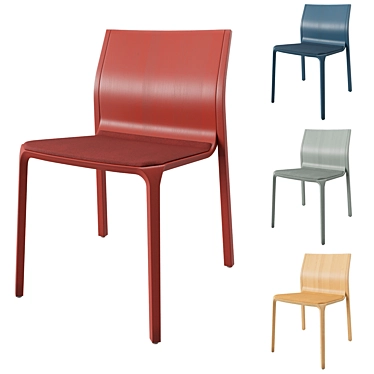 Ondarreta Silu Galleta: Stylish and Versatile Dining Chair 3D model image 1 