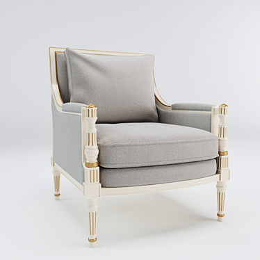 Elegant Vintage Armchair 3D model image 1 