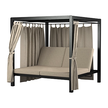 Relax & Unwind with Outdoor Curtains 3D model image 1 