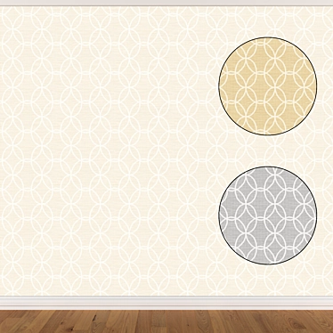 Seamless Wallpaper Set - 3 Colors 3D model image 1 