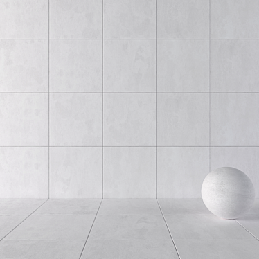 Savoy White Concrete Wall Tiles 3D model image 1 