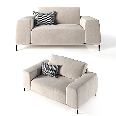 Elegant Morado Loveseat: Exquisite Eichholtz 3D model image 1 