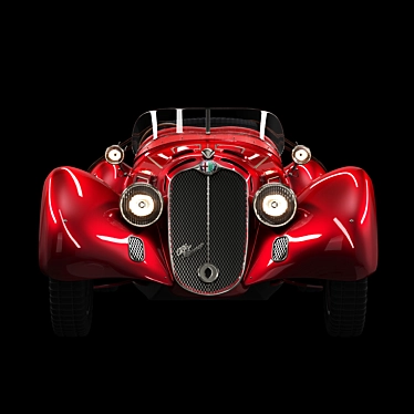 Vintage Alfa Romeo Roadster 3D model image 1 