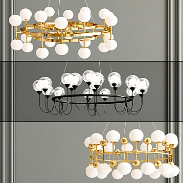 Bremen Glass Chandelier  Elegant Lighting Solution

Milk Bubble Ring Chandelier  Stylish and Modern

Asmund Metal and Glass Chandelier  3D model image 1 