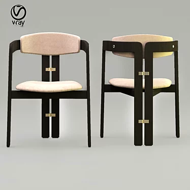 Augusto Savini Pamplona Chairs: Stylish and Comfortable 3D model image 1 