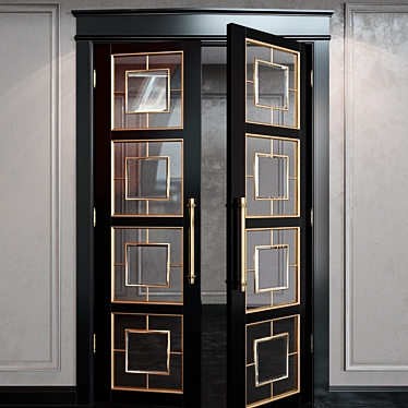 Elegant Art Deco Door 3D model image 1 