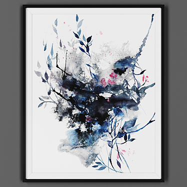 Elegant Black Frame Art 3D model image 1 