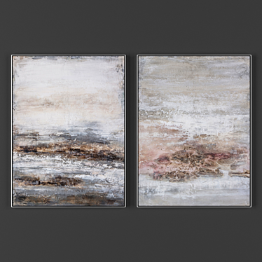 Modern Abstract Painting Set 3D model image 1 