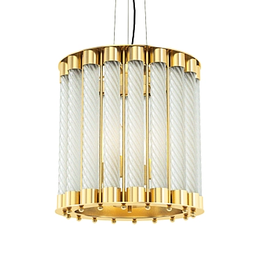 Elegant Glass Cylinder Chandelier 3D model image 1 