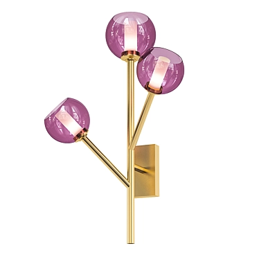 Elegant Pink Wall Lamp 3D model image 1 