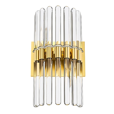 Elegant Glass Tube Sconces 3D model image 1 