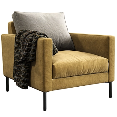 LUCA Interface Armchair: Modern Design and Comfort 3D model image 1 