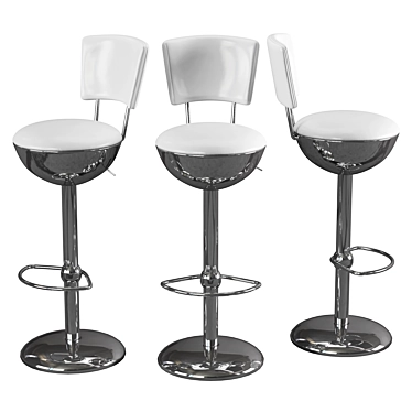 Elegant Silhouette Bar Stool 3D model image 1 