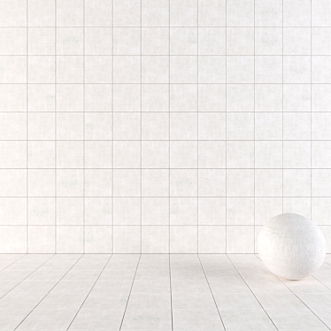 Cayenne Bianco Concrete Wall Tiles: Timeless Elegance 3D model image 1 