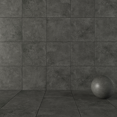 Anthracite Concrete Wall Tiles: Suite Collection 3D model image 1 
