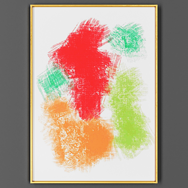 Modern Framed Artwork - 00044-22 3D model image 1 