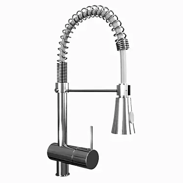 Benissa Chrome Lever Handle Kitchen Tap 3D model image 1 