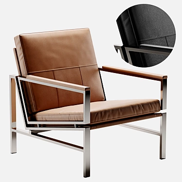 Luxurious Strick & Bolton Leather Chair 3D model image 1 