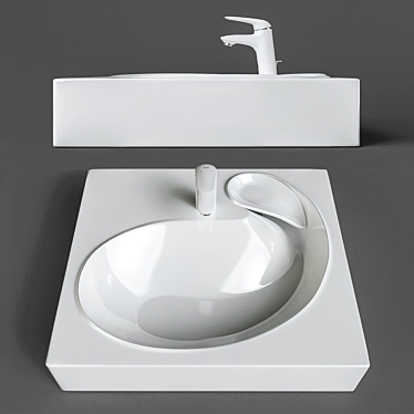 Marko Buta Washbasin & Grohe Eurostyle Faucet 3D model image 1 