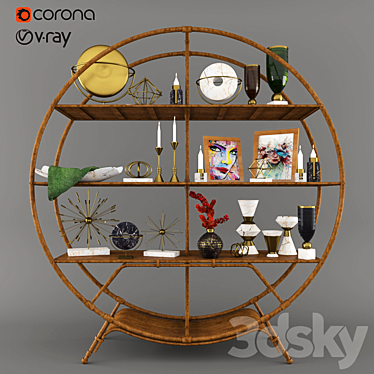 Elegant Decor Set | 3D Max, V-Ray, Corona | 516,370 Polys 3D model image 1 