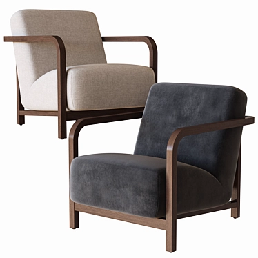 Luxury Gilda Armchair: Porada 3D model image 1 