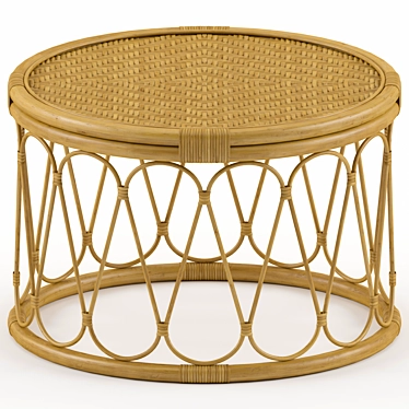 Adairs Rattan Honey Coffee Table 3D model image 1 