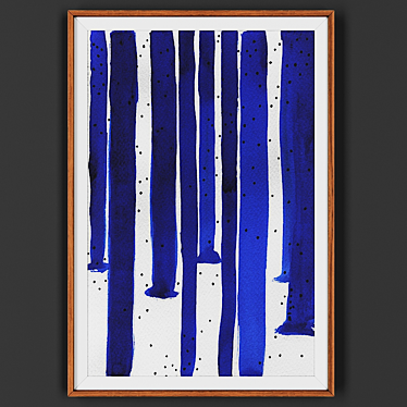 Wooden Frame Painting 3D model image 1 