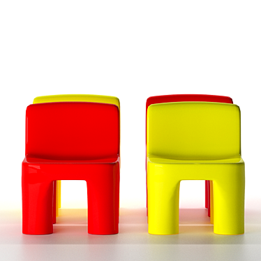 Playful Kids Chair 3D model image 1 