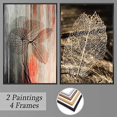 Elegant Wall Art Set No. 1264 3D model image 1 