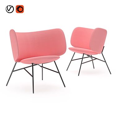Title: Elegant Stella Halle Lounge Chair 3D model image 1 